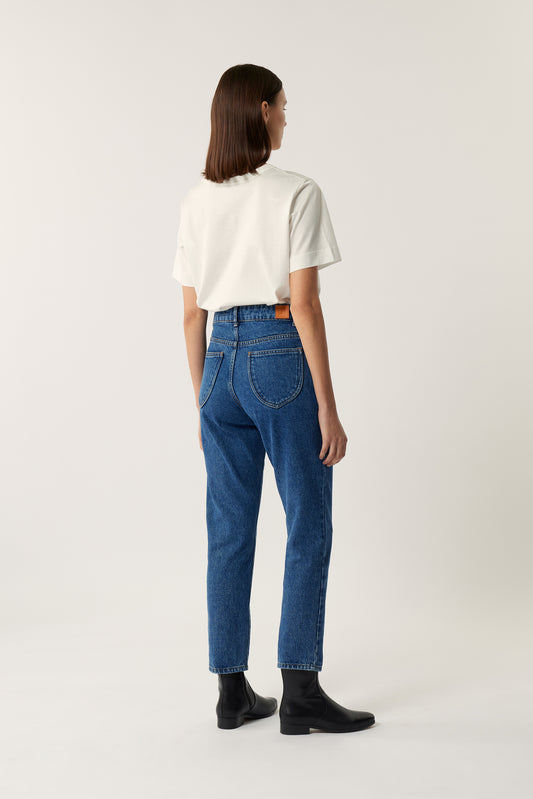 Jean Barney - Denim Bleu Delave - Coton - Femme