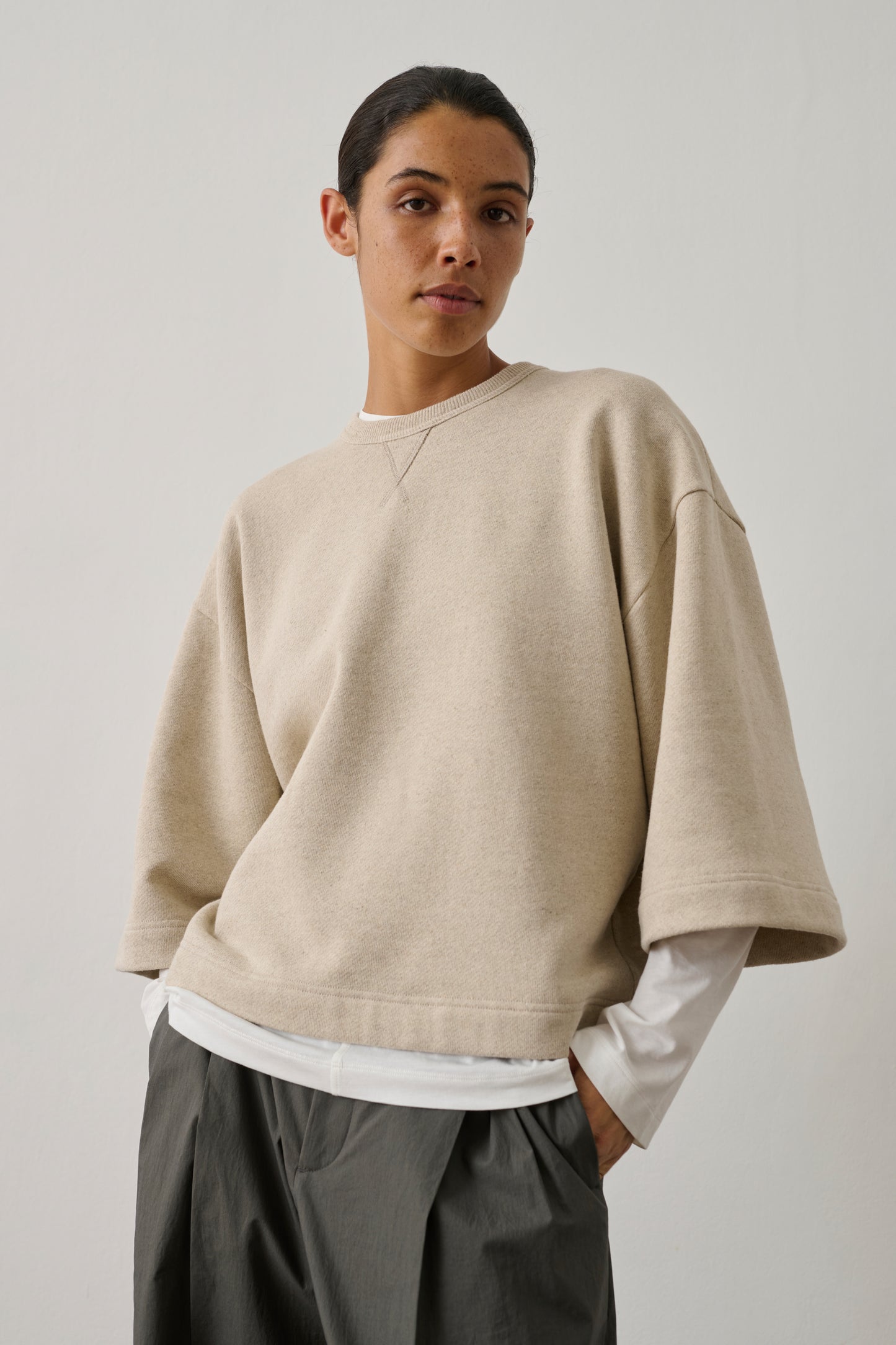 Sweatshirt Iksan - Beige Chiné - Femme