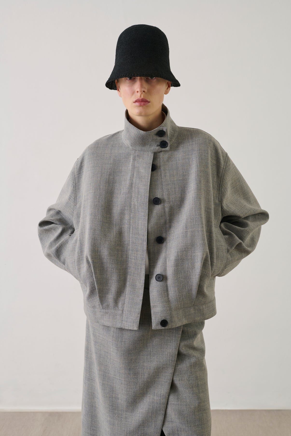 Veste Imelda - Gris Chiné - Femme vue 1