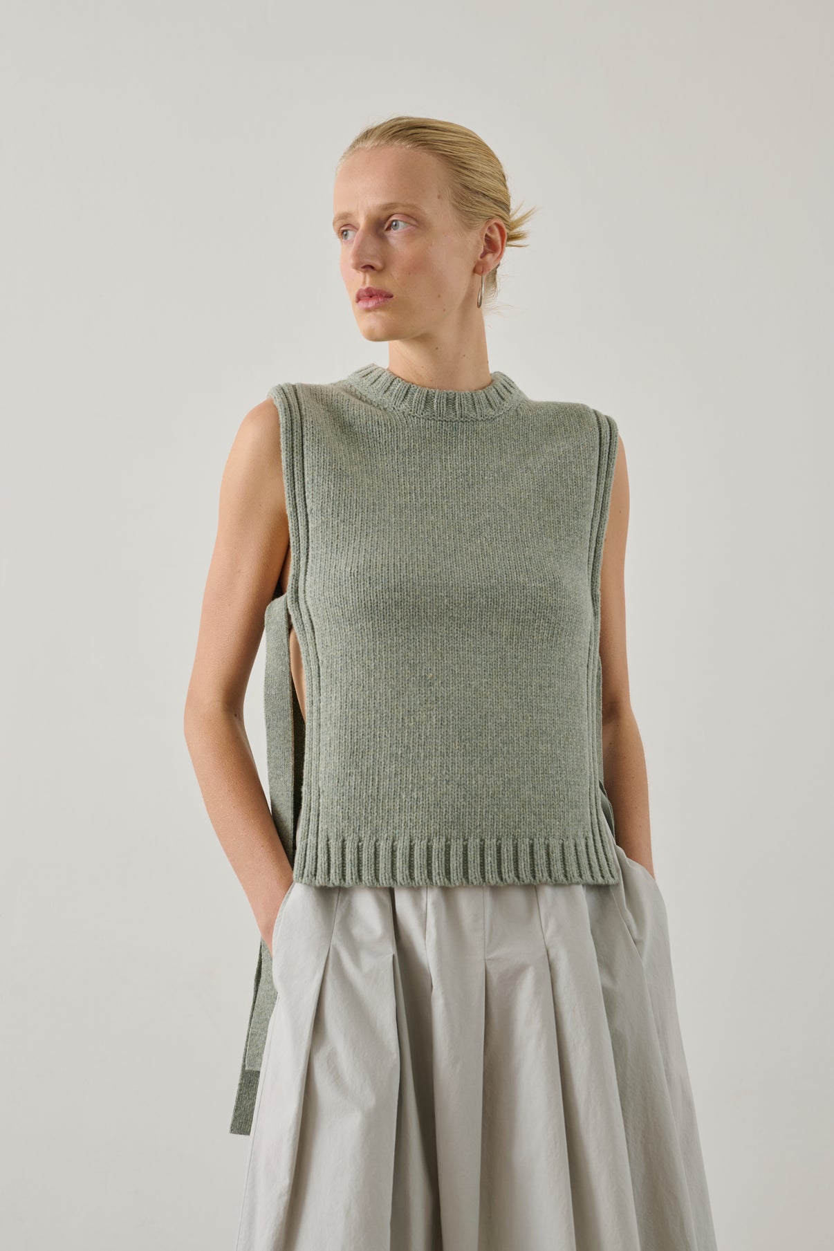 Pull Uzel - Aqua - Laine - Femme vue 1