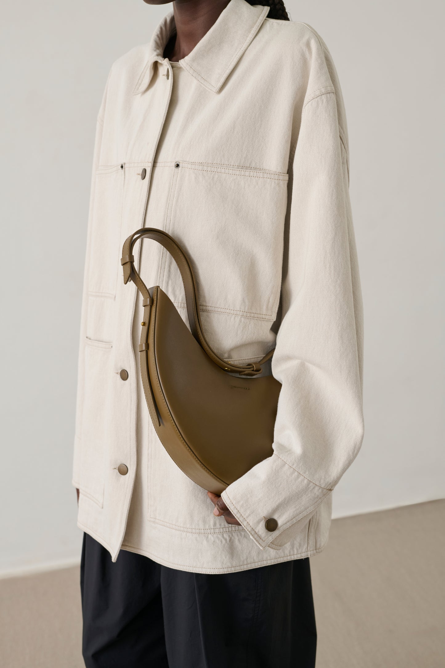 Pochette Doces - Kaki/Noir - Coton - Femme