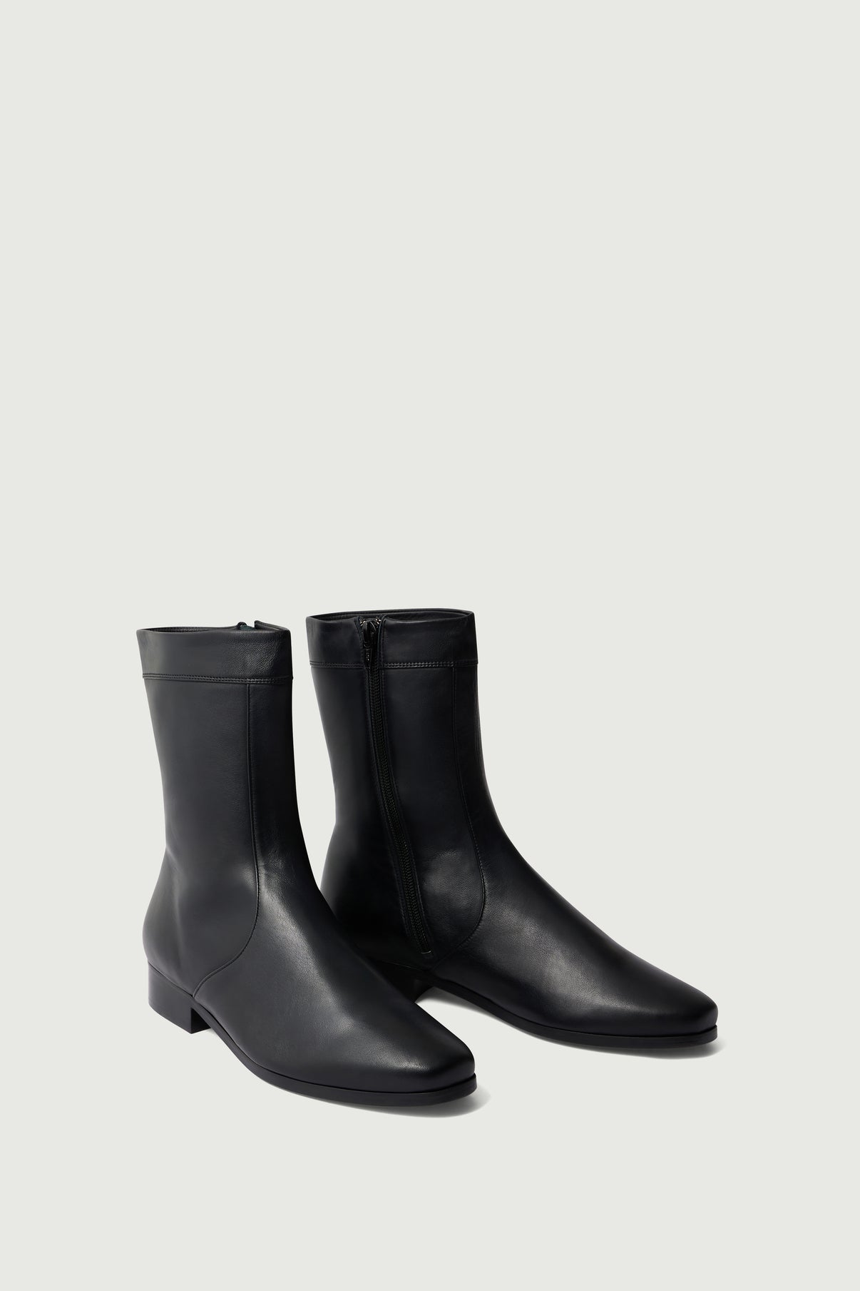 Bottines Écaille - Noir - Cuir - Femme vue 2