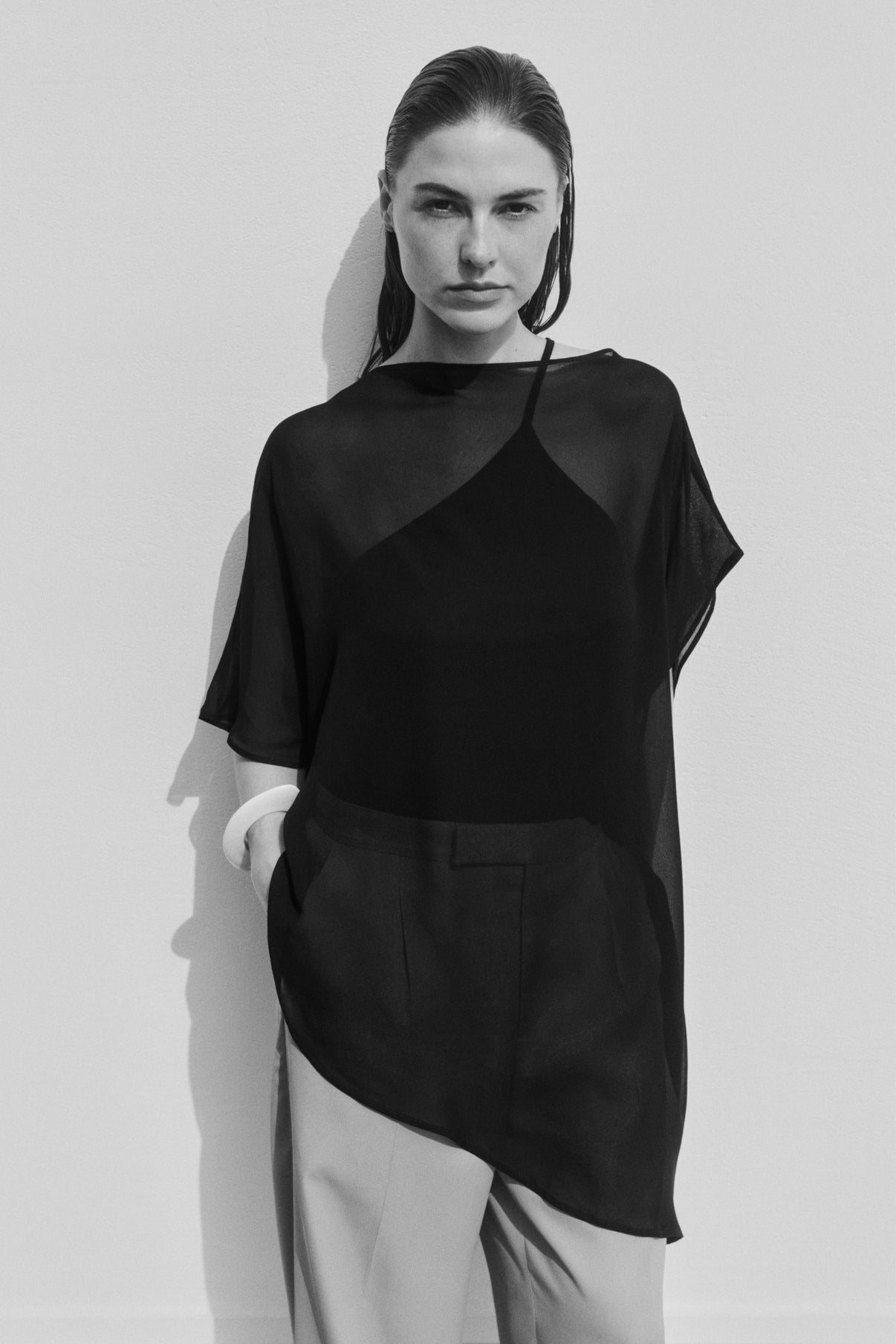 Blouse Françoise - Noir - Viscose - Femme vue 5